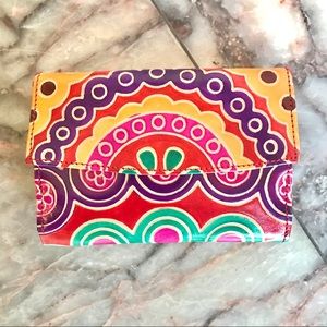 Colorful Boho Leather Wallet New with Tags